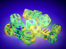 Load image into Gallery viewer, Chessex: Nebula® Polyhedral Spring/white Luminary™ 7-Die Set