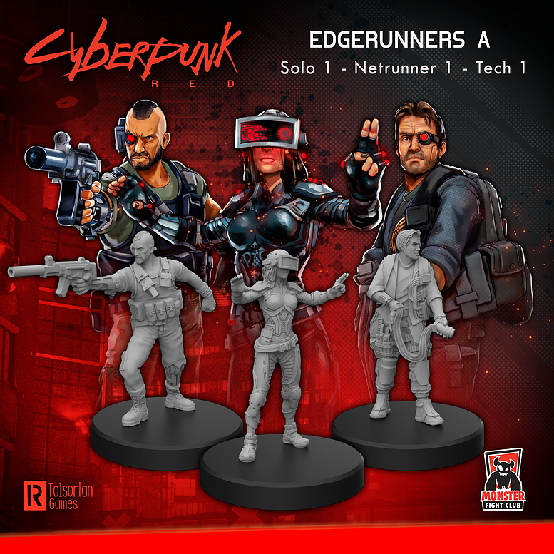 Cyberpunk RED Miniatures - Edgerunners A